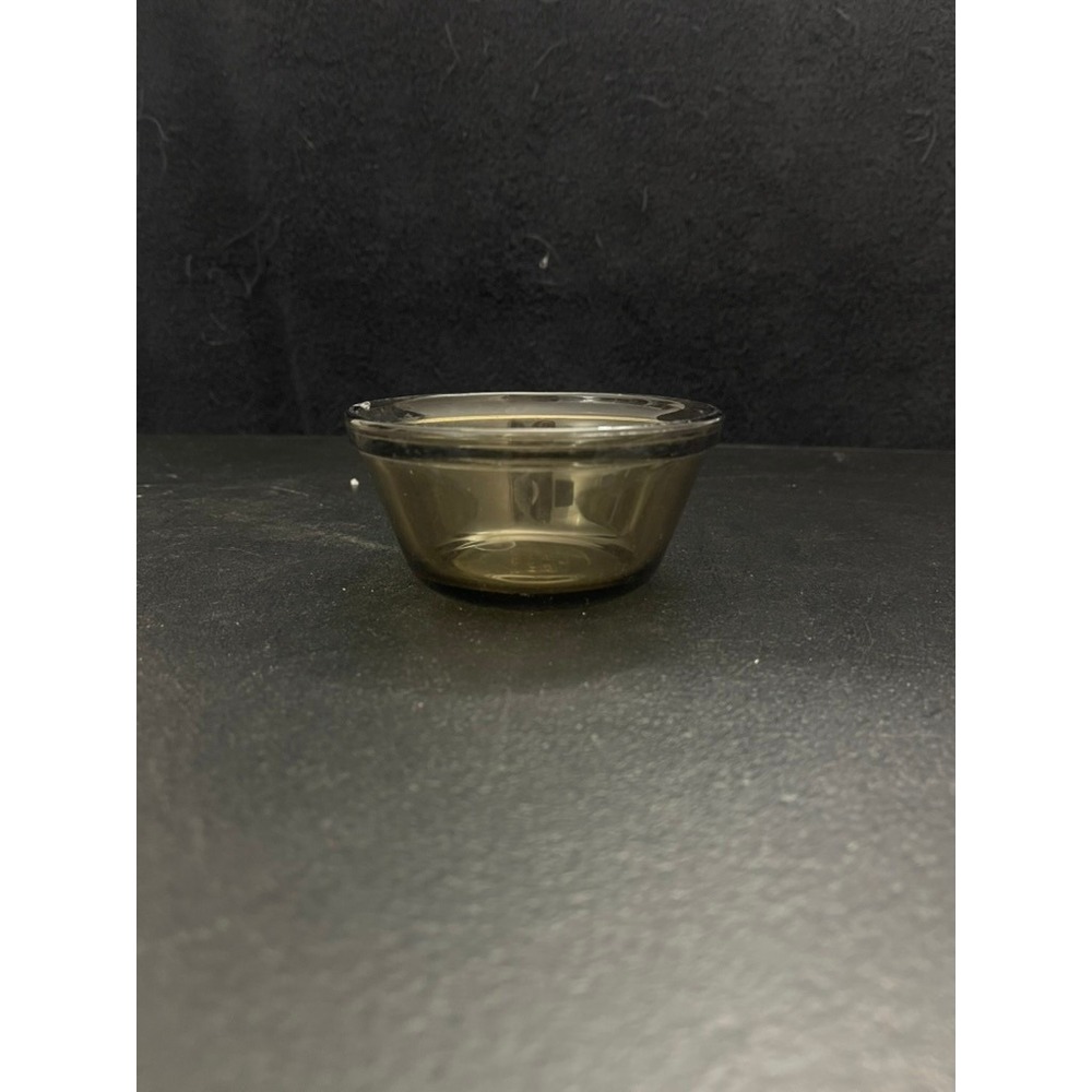 Pyrex Fireside Smoked Glass Custard Cup 6oz 177ml Ramekin 463 USA Brown Tinted